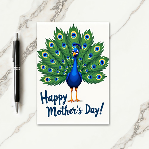Peacock Mothers Day Art Card