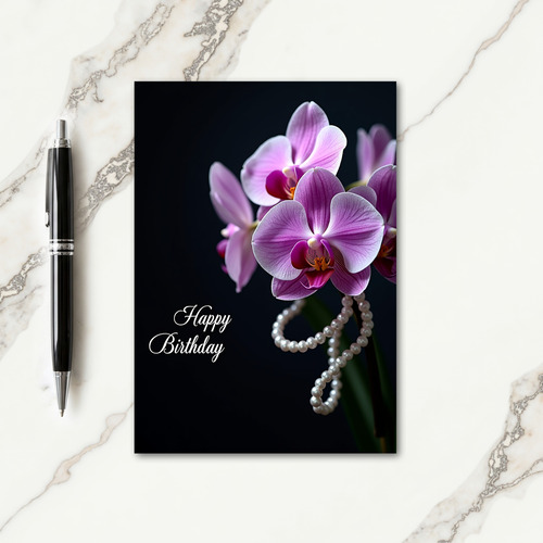 Pearlescent Flower Birthday Card