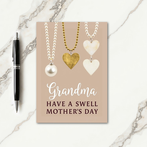 Pearls Grandmas Mothers Day Card