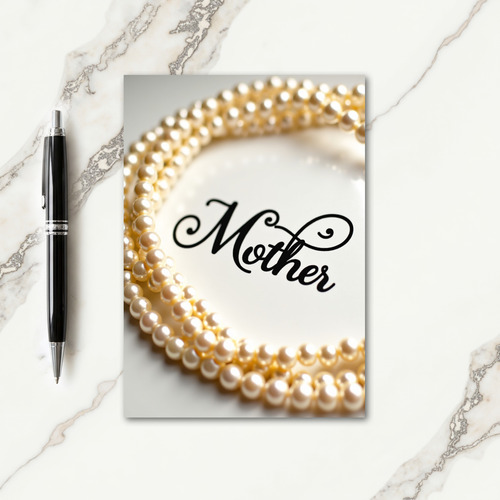 Pearls Mother Love Message Card