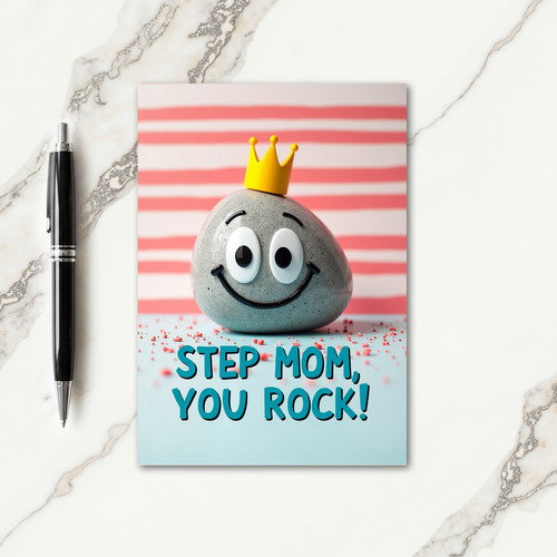 Pebble Step Mom Message Card
