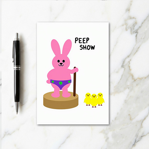 Peep Show Funny Animal Card