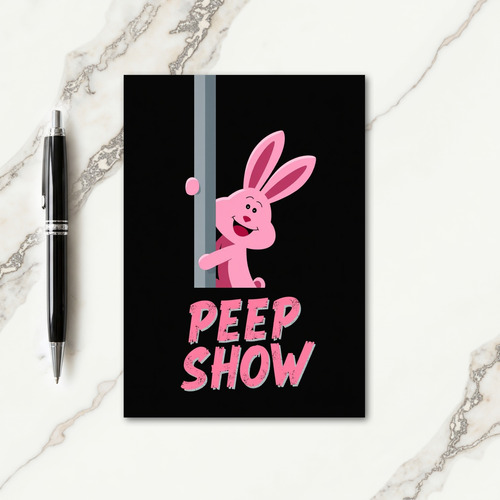 Peep Show Funny Pink Creature Card