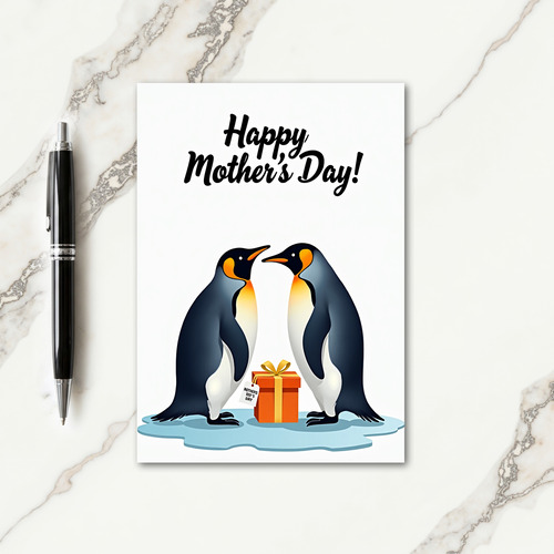 Penguin Mothers Day Gift Card
