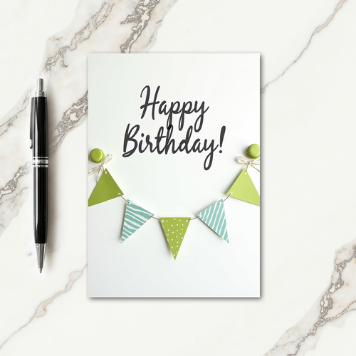 Pennant Birthday Banner Card