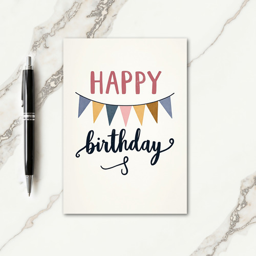 Pennant Birthday Card
