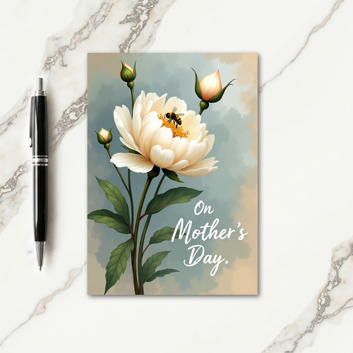 Peony Illustration Mothers Day Card