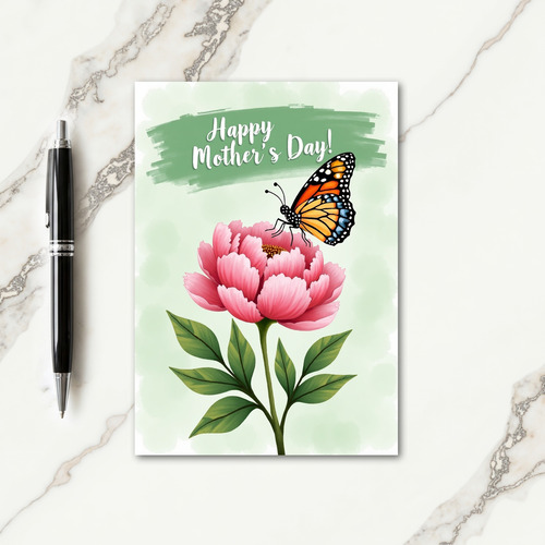 Peony Mothers Day Scene Card