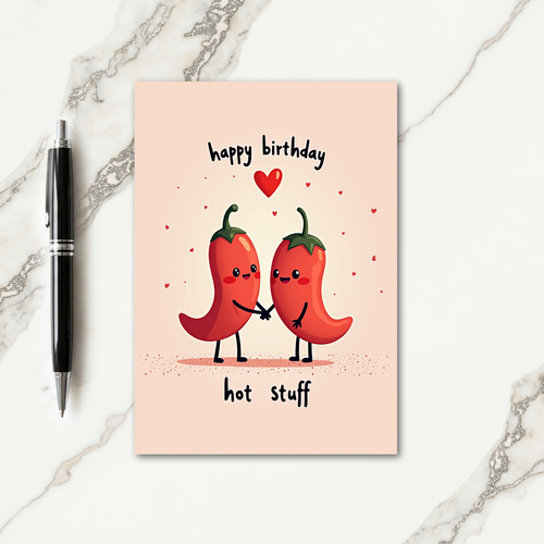 Pepper Heart Birthday Card
