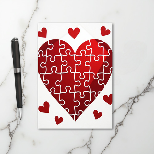 Perfect Fit Heart Puzzle Card