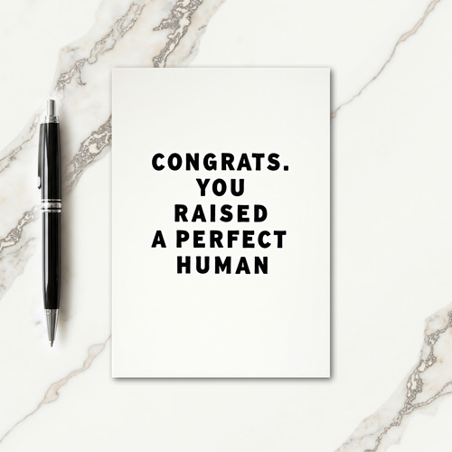 Perfect Human Fathers Day Card