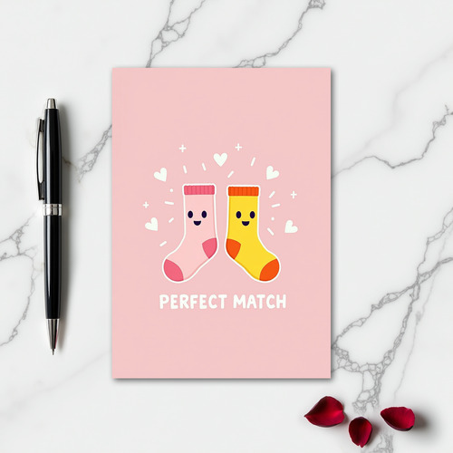 Perfect Match Socks Friend Card