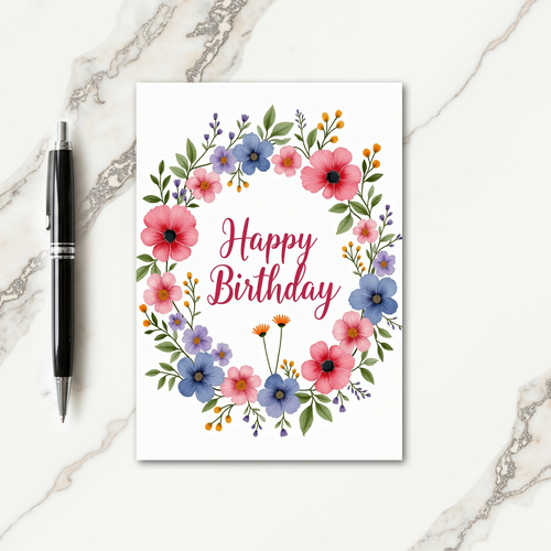 Periwinkle Bloom Birthday Card
