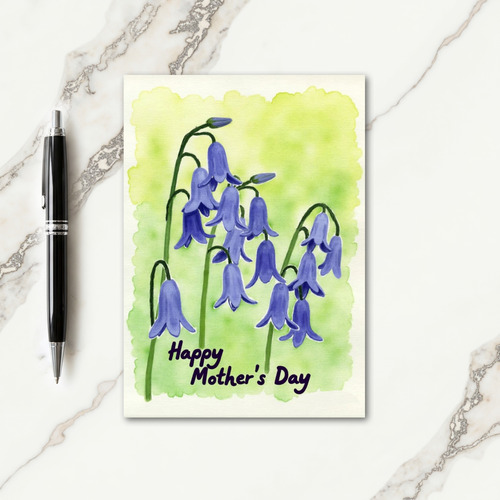 Periwinkle Floral Mothers Day Card