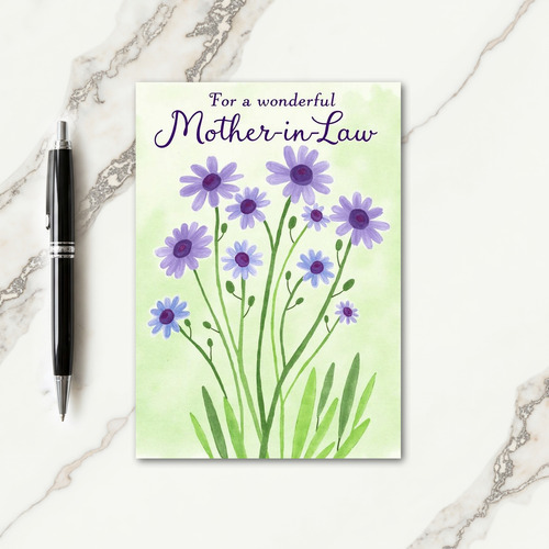 Periwinkle Mother In Law Day Card