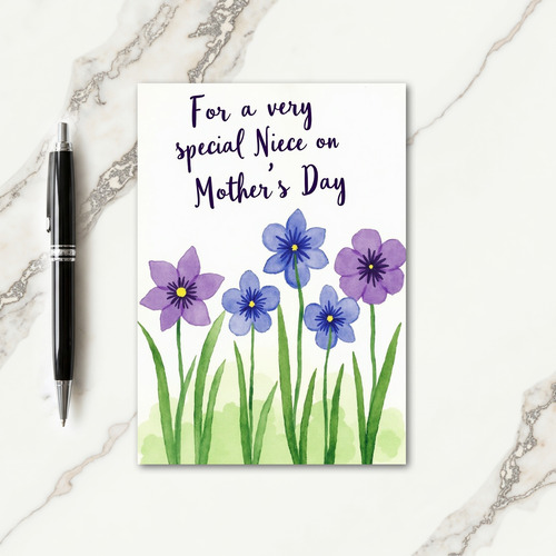 Periwinkle Mothers Day Garden Card