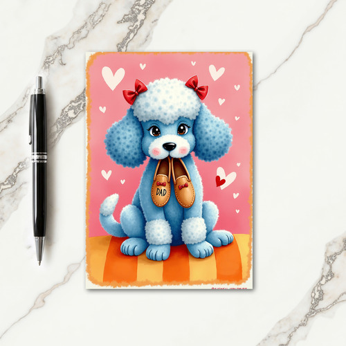 Periwinkle Pup Fathers Day Card