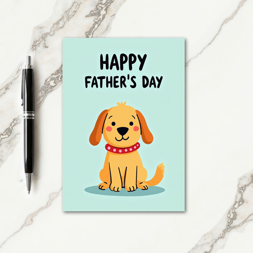 Perky Pup Fathers Day Card