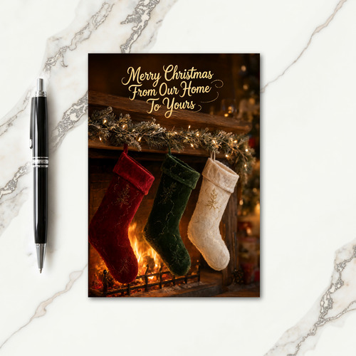 Personalized Christmas Stockings Card