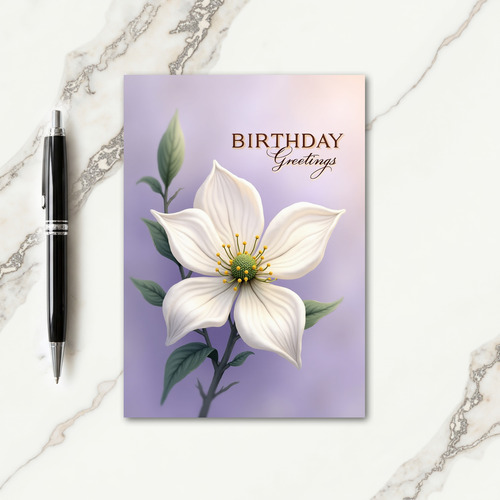 Petal Design Birthday Card