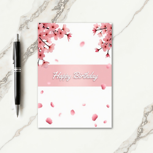 Petal Scatter Birthday Card
