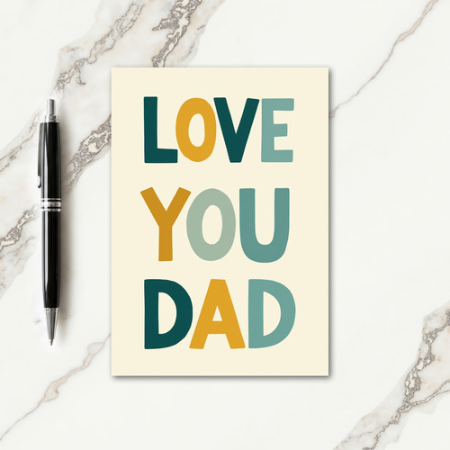 Petrol Blue Dad Love Card