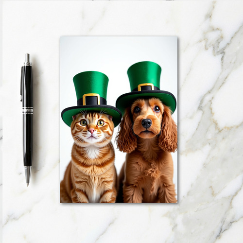 Pets In Hats Best Friends Card