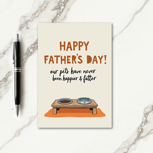 Pets Sweet Fathers Day Card