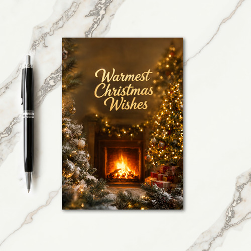 Photo Christmas Card Wishes Card