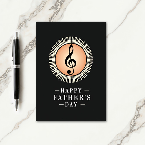 Piano Keys Fathers Day Card