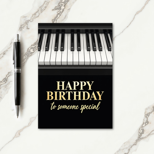 Piano Keys Sweet Birthday Card