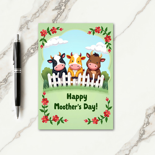 Picket Fence Animals Card