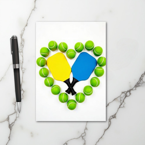 Pickleball Love Heart Card