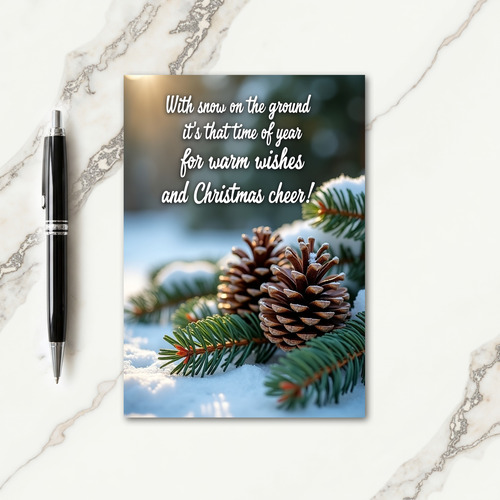 Pinecone Winter Glow Card