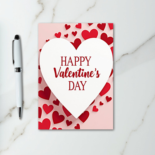 Pink 3D Love Valentines Day Card