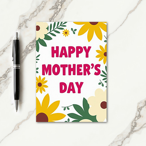 Pink And Cream Mothers Day Card