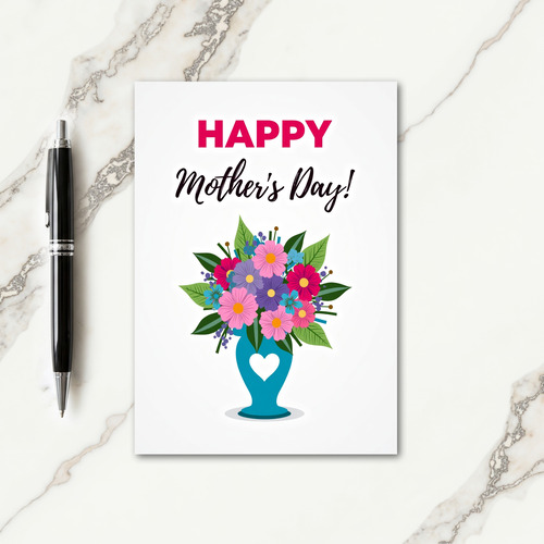 Pink And Purple Blooms Card