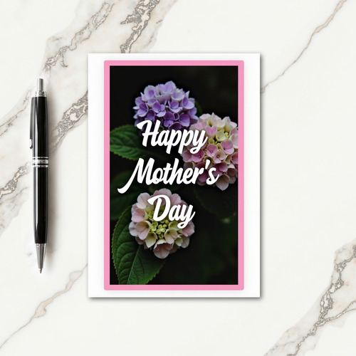 Pink And White Floral Card