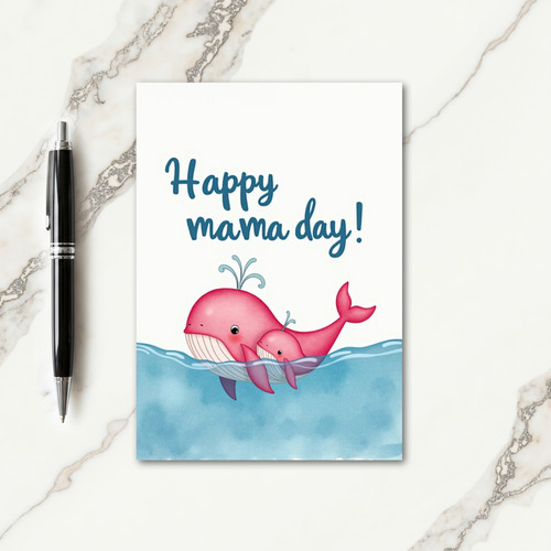 Pink Aquatic Mamas Day Card