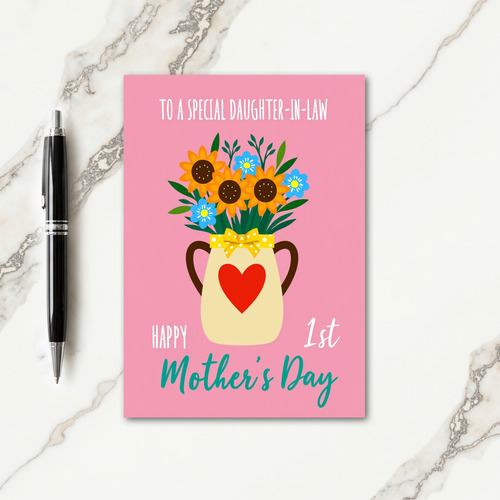 Pink Backdrop Floral Card
