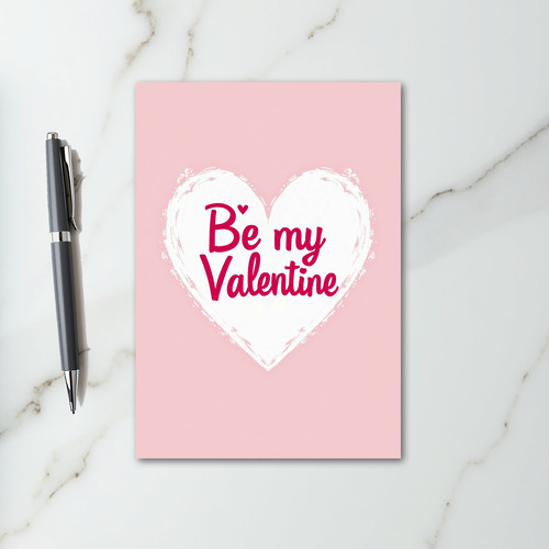 Pink Be My Valentine Day Card