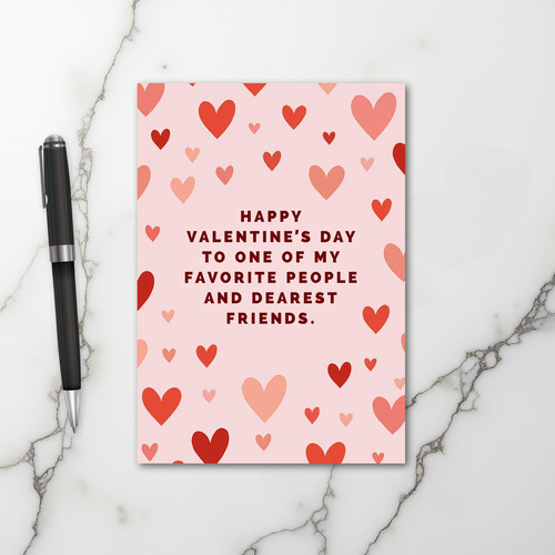 Pink Best Friend Valentines Card