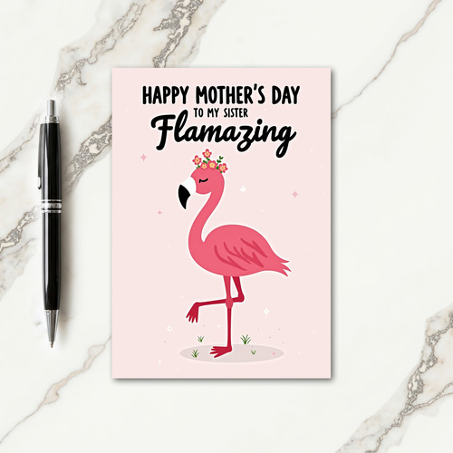 Pink Bird Floral Mothers Day Card