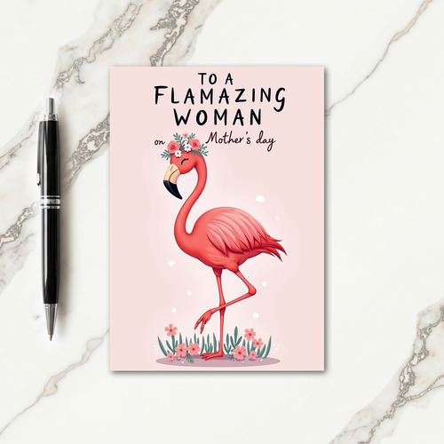 Pink Bird Mothers Day Card