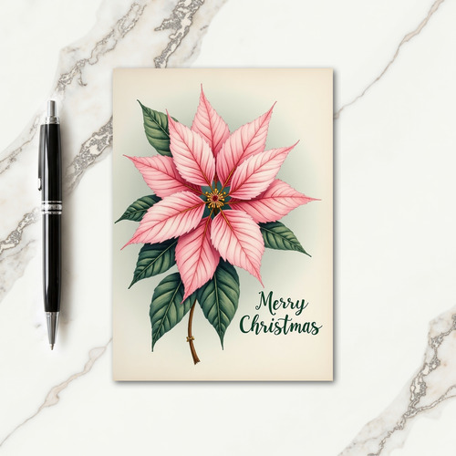 Pink Bloom Christmas Card