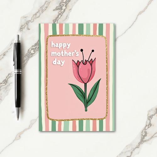 Pink Bloom Mothers Day Greeting Card