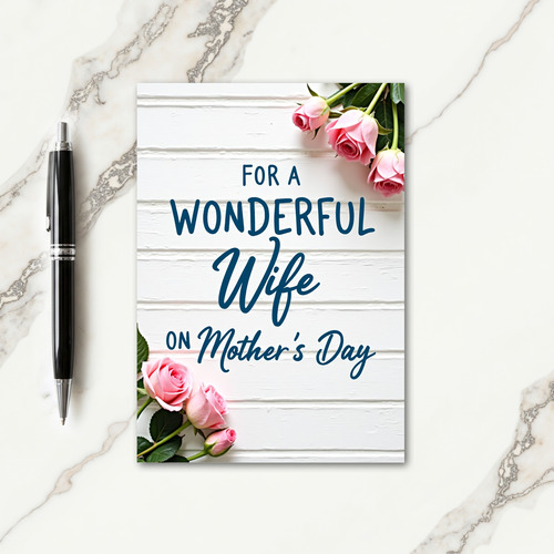 Pink Bloom Mothers Day Script Card