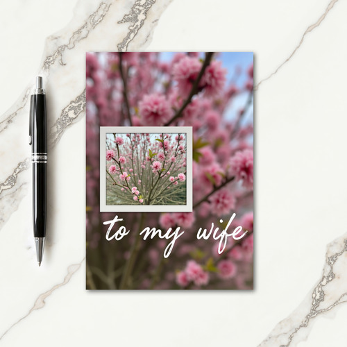 Pink Bloom Wife Mothers Day Card