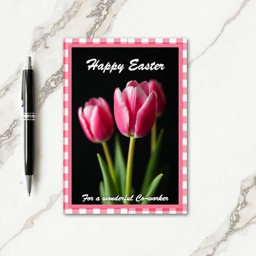 Pink Blooms Easter Card