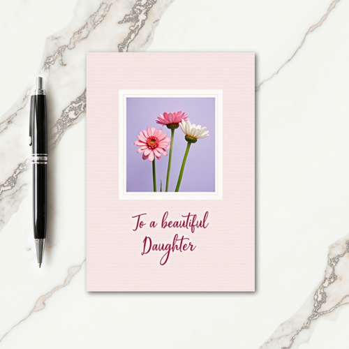 Pink Blooms Mothers Day Daughter Card